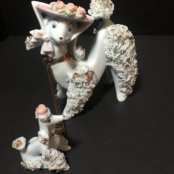 Vintage Mother and Baby Poodle Ceramic Noodle Figurines. - Picture 13 of 16